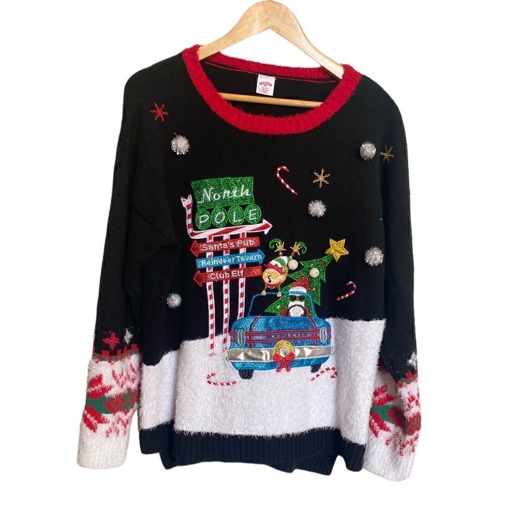 Holiday Time Funny Christmas Sweater Size XL